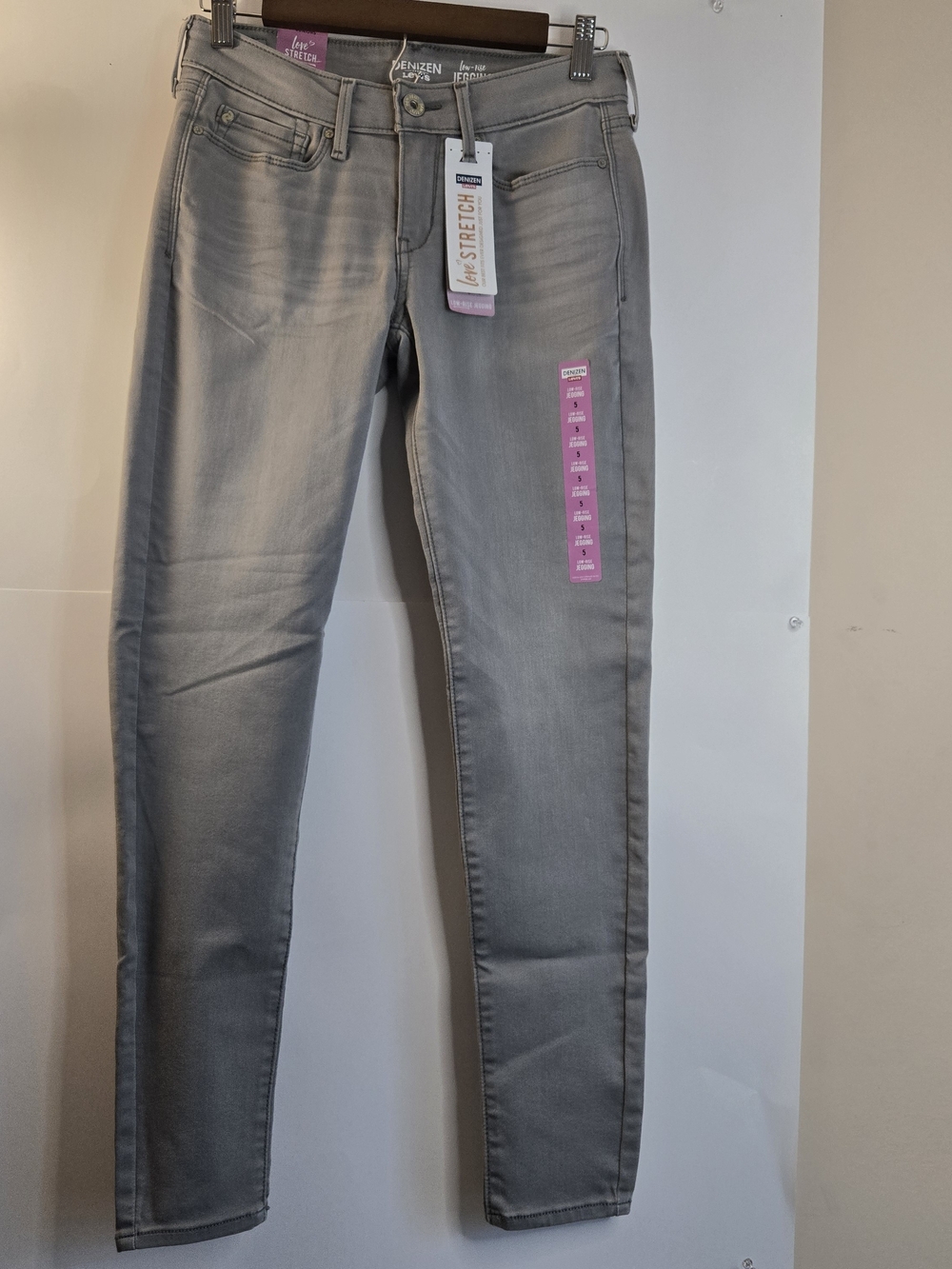 Denizen From Levi's Gray Stretch Low-rise Jeggings Sz 5 Juniors